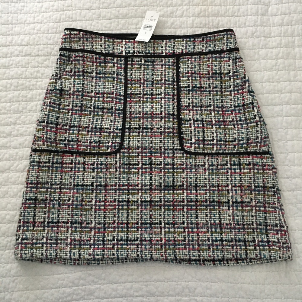 NWT Loft tweed skirt, size 0